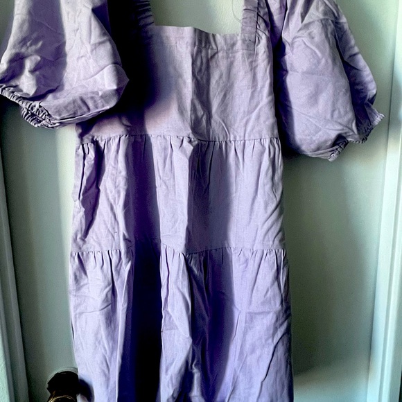 Lavender Smock Dress- Size Small - Picture 2 of 3